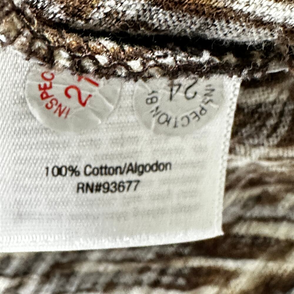 A New Approach Tank Top Womens XL Petite Brown All Over Print 100% Cotton Flowy - Picture 7 of 7